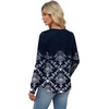 image:imageAlaroo Long Sleeve Shirts for Women V Neck Tops Pleated Tunic PrintPrint 17