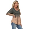 image:imageAlaroo Long Sleeve Shirts for Women V Neck Tops Pleated Tunic PrintPrint 18