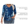 image:imageAlaroo Long Sleeve Shirts for Women V Neck Tops Pleated Tunic PrintPrint 19