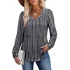 image:imageAlaroo Long Sleeve Shirts for Women V Neck Tops Pleated Tunic PrintPrint 20
