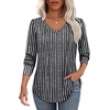 image:imageAlaroo Long Sleeve Shirts for Women V Neck Tops Pleated Tunic PrintPrint 20