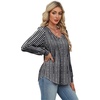 image:imageAlaroo Long Sleeve Shirts for Women V Neck Tops Pleated Tunic PrintPrint 20
