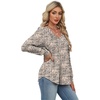 image:imageAlaroo Long Sleeve Shirts for Women V Neck Tops Pleated Tunic PrintPrint 21