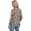 image:imageAlaroo Long Sleeve Shirts for Women V Neck Tops Pleated Tunic PrintPrint 22