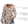 image:imageAlaroo Long Sleeve Shirts for Women V Neck Tops Pleated Tunic PrintPrint 24