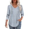 image:imageAlaroo Long Sleeve Shirts for Women V Neck Tops Pleated Tunic PrintPrint 25