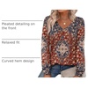 image:imageAlaroo Long Sleeve Shirts for Women V Neck Tops Pleated Tunic PrintPrint 26