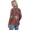 image:imageAlaroo Long Sleeve Shirts for Women V Neck Tops Pleated Tunic PrintPrint 26