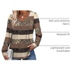 image:imageAlaroo Long Sleeve Shirts for Women V Neck Tops Pleated Tunic PrintPrint 27