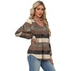 image:imageAlaroo Long Sleeve Shirts for Women V Neck Tops Pleated Tunic PrintPrint 27