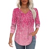 image:imageAlaroo Long Sleeve Shirts for Women V Neck Tops Pleated Tunic PrintPrint 28