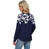 image:imageAlaroo Long Sleeve Shirts for Women V Neck Tops Pleated Tunic PrintPrint 29