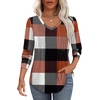 image:imageAlaroo Long Sleeve Shirts for Women V Neck Tops Pleated Tunic PrintPrint 30