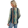 image:imageAlaroo Long Sleeve Shirts for Women V Neck Tops Pleated Tunic PrintPrint 31