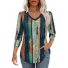 image:imageAlaroo Long Sleeve Shirts for Women V Neck Tops Pleated Tunic PrintPrint 31