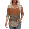 image:imageAlaroo Long Sleeve Shirts for Women V Neck Tops Pleated Tunic PrintPrint 32