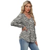 image:imageAlaroo Long Sleeve Shirts for Women V Neck Tops Pleated Tunic PrintPrint 33