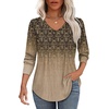image:imageAlaroo Long Sleeve Shirts for Women V Neck Tops Pleated Tunic PrintPrint 34