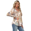 image:imageAlaroo Long Sleeve Shirts for Women V Neck Tops Pleated Tunic PrintPrint 35