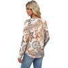 image:imageAlaroo Long Sleeve Shirts for Women V Neck Tops Pleated Tunic PrintPrint 35