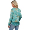 image:imageAlaroo Long Sleeve Shirts for Women V Neck Tops Pleated Tunic PrintPrint 36