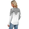 image:imageAlaroo Long Sleeve Shirts for Women V Neck Tops Pleated Tunic PrintPrint 37