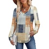 image:imageAlaroo Long Sleeve Shirts for Women V Neck Tops Pleated Tunic PrintPrint 39