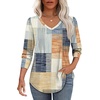 image:imageAlaroo Long Sleeve Shirts for Women V Neck Tops Pleated Tunic PrintPrint 39