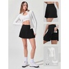 image:imageAlaroo Pleated Tennis Skirt for Women with Pockets Shorts SkortBlack
