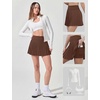 image:imageAlaroo Pleated Tennis Skirt for Women with Pockets Shorts SkortCoffee