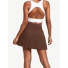 image:imageAlaroo Pleated Tennis Skirt for Women with Pockets Shorts SkortCoffee
