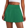 image:imageAlaroo Pleated Tennis Skirt for Women with Pockets Shorts SkortGreen