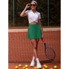 image:imageAlaroo Pleated Tennis Skirt for Women with Pockets Shorts SkortGreen