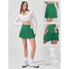 image:imageAlaroo Pleated Tennis Skirt for Women with Pockets Shorts SkortGreen