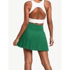 image:imageAlaroo Pleated Tennis Skirt for Women with Pockets Shorts SkortGreen