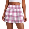 image:imageAlaroo Pleated Tennis Skirt for Women with Pockets Shorts SkortPink Plaid