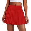 image:imageAlaroo Pleated Tennis Skirt for Women with Pockets Shorts SkortRed