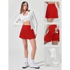 image:imageAlaroo Pleated Tennis Skirt for Women with Pockets Shorts SkortRed