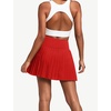 image:imageAlaroo Pleated Tennis Skirt for Women with Pockets Shorts SkortRed