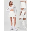image:imageAlaroo Pleated Tennis Skirt for Women with Pockets Shorts SkortWhite