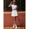 image:imageAlaroo Pleated Tennis Skirt for Women with Pockets Shorts SkortWhite