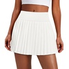 image:imageAlaroo Pleated Tennis Skirt for Women with Pockets Shorts SkortWhite