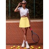 image:imageAlaroo Pleated Tennis Skirt for Women with Pockets Shorts SkortYellow
