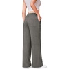 image:imageAlaroo Sweatpants for Women Wide Leg High Waist Pants with PocketsBeige Grey
