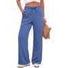 image:imageAlaroo Sweatpants for Women Wide Leg High Waist Pants with PocketsBlue