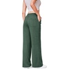 image:imageAlaroo Sweatpants for Women Wide Leg High Waist Pants with PocketsGreen
