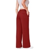 image:imageAlaroo Sweatpants for Women Wide Leg High Waist Pants with PocketsRed