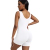 image:imageAlaroo Women One Piece Short Catsuit Bodycon Tank Jumpsuits Rompers Playsuit02white