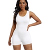 image:imageAlaroo Women One Piece Short Catsuit Bodycon Tank Jumpsuits Rompers Playsuit02white