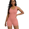 image:imageAlaroo Women One Piece Short Catsuit Bodycon Tank Jumpsuits Rompers Playsuit10coral